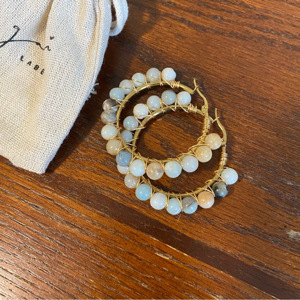 Natural Stone Hoops Multicolour